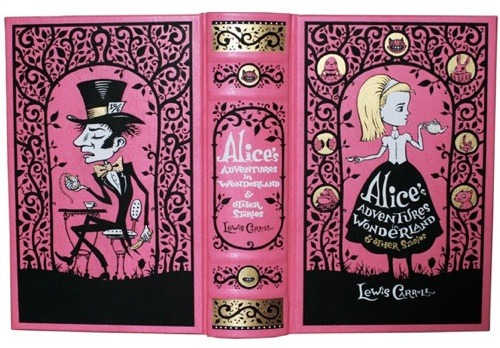 Pink leather-bound, &lsquo;Alice&rsquo;s Adventures in Wonderland and Other