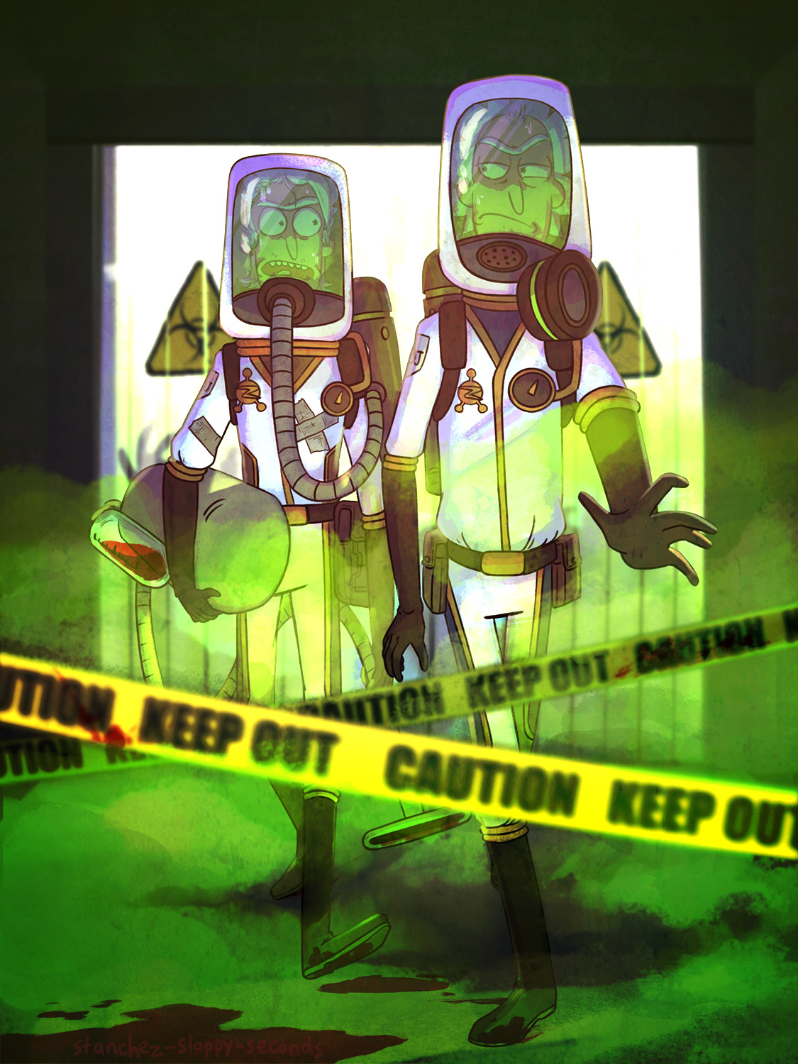 stanchez-sloppy-seconds:  Some clean up jobs call for tougher safety gear than the