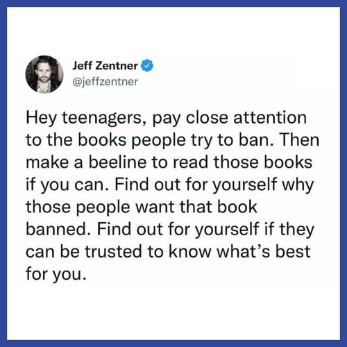 THIS! Go get anything they don’t want you to read and after you’re done reading it pass it on to th