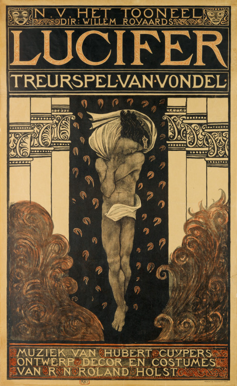 Lucifer / Treurspel Van Vondel (1910). Richard Roland Holst (Dutch, 1868-1938). Poster. Roland Holst