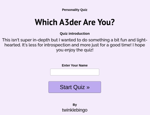 shiningparty:shiningparty:who needs homework when you can find out which a3der you are? link will be