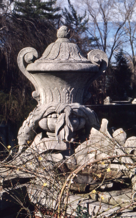 Decorative Urn, Dumbarton Oaks Gardens, Georgetown, Washington, DC, 1974.