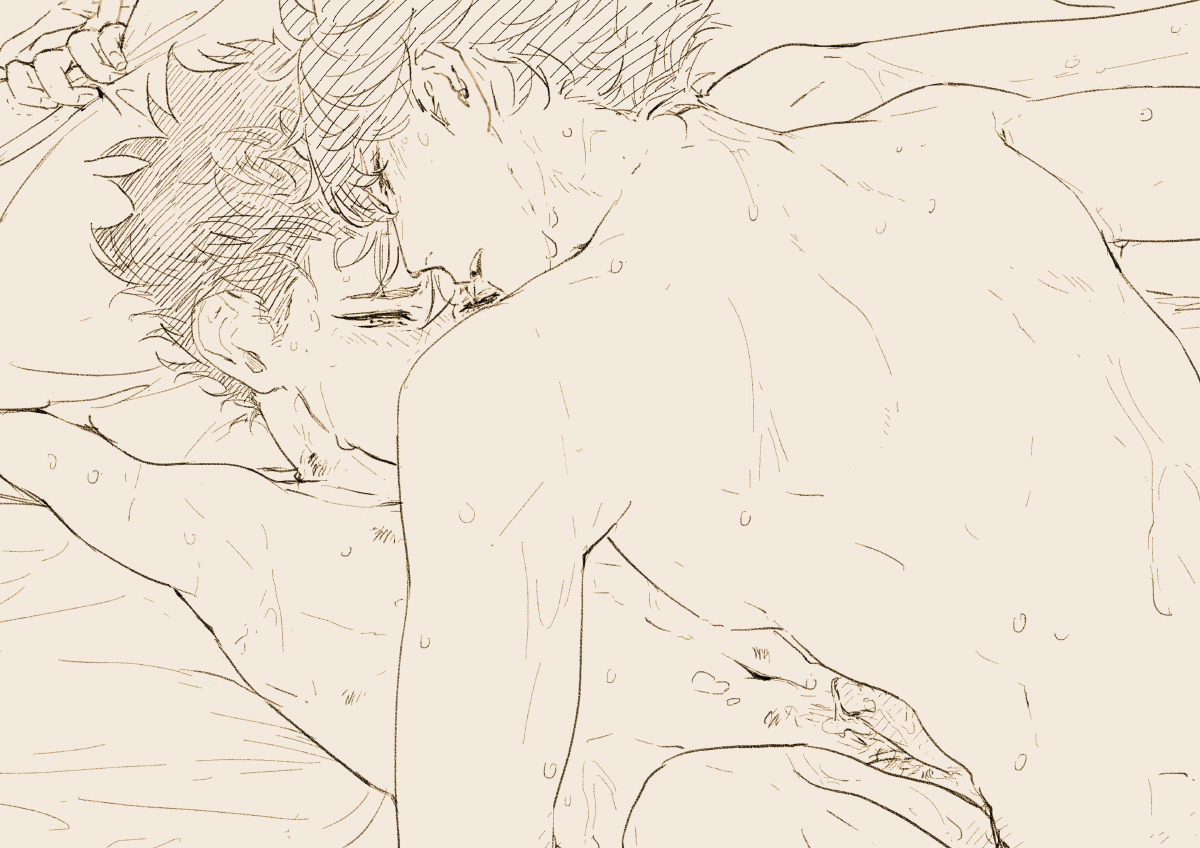 chellokoru:  nsfw from last month. exploded after having an oinoya ABO conversation