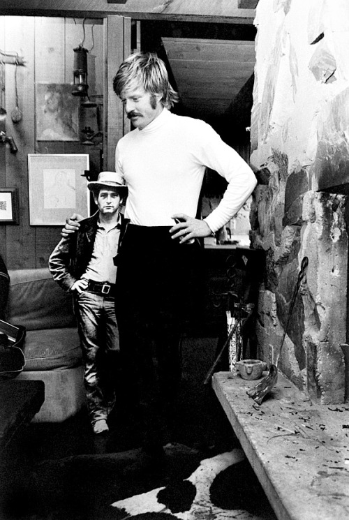 mattybing1025: Robert Redford photographed in Utah by John Dominis with a cardboard cutout of Paul N