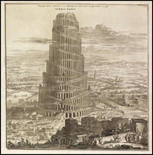 Lieven de Cruyl (draftsperson), Coenraet Decker (etcher) and Athanasius Kircher (author), The Tower 