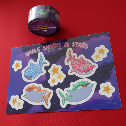 jashikuarts: I’ve made whale shark and stars washi tape, an acrylic charm, and now I’m e