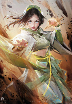 cyberclays:   Toph  -  Avatar: The Last Airbender  fan art by  Ross Tran  