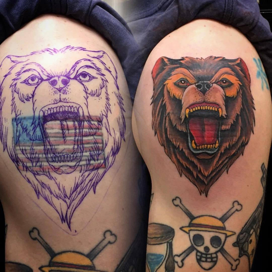 Traditional coverup by bubba underwood PORTLAND TattooNOW
