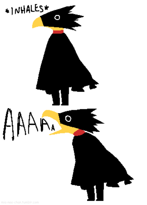 curseworm: mia-nee-chan: Tokoyami as crows shitpost @itstai