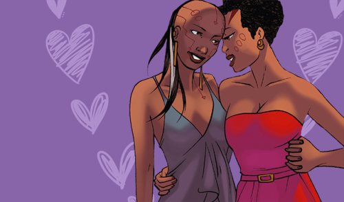 elektrawanda:LGBTincomics’ Pride Month Challenge | Week 2: Characters of Color Ayo / Aneka + Heart