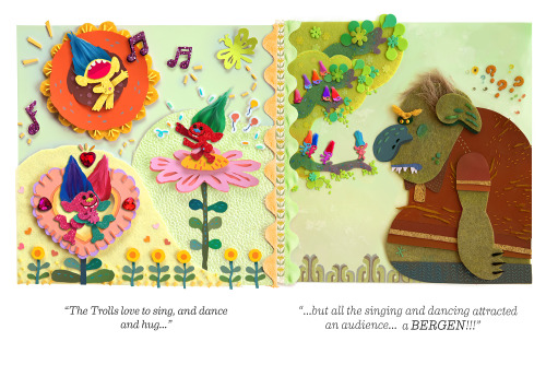Trolls scrapbook opening pt 1. Everything was handmade, photographed and animated in aftereffects. &