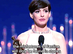 linmanuels:Anne Hathaway accepting her award for Best Actress in a Supporting Role