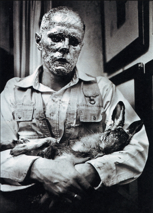 cavetocanvas:  Joseph Beuys, How to Explain Pictures to a Dead Hare, 1965 One of the artist&rsq