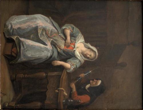 Sick woman, 1670, Jan SteenMedium: oil,panel