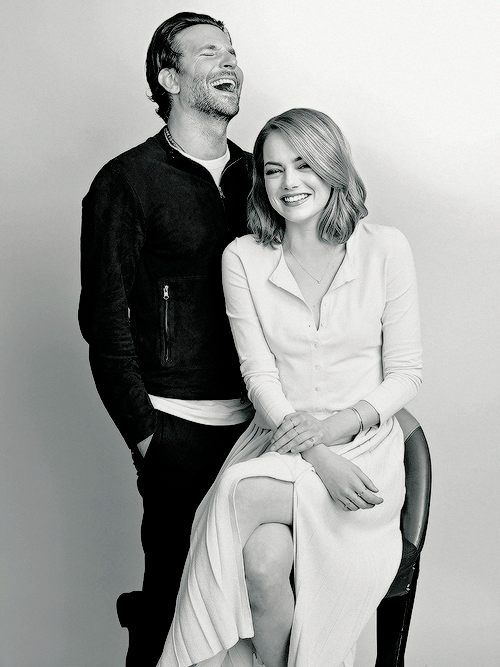 emstonesdaily: Emma Stone and Bradley Cooper by Jermaine Francis.