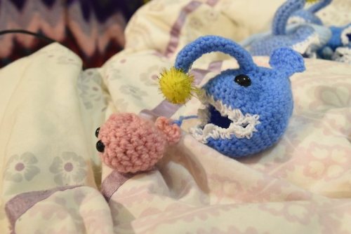 Check out these cute Hanklerfish made by @cowgirlgem! This year&rsquo;s fish have little baby to