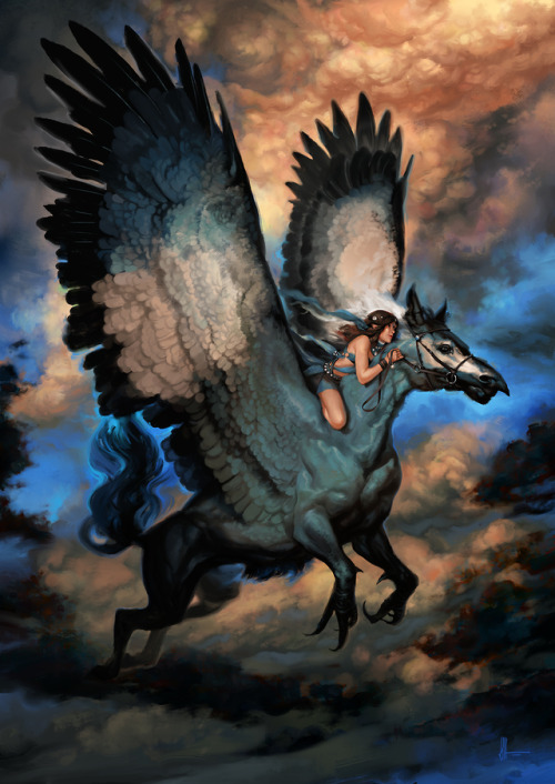 “The Wind” by Smirtouille: bit.ly/2QupKV3 The creature design in this digital pai