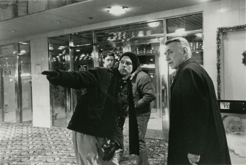  Paul Thomas Anderson and Philip Baker Hall on the set of Hard Eight.