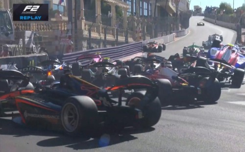 F2 Race Start In Monaco 2025 💀 (comms Said Everyone Is Okay, Theyre Just Playing Forbidden Tetris)