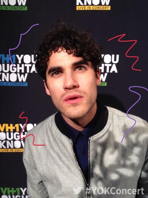 darrencriss-news-blog:VH1Music: We’re LIVE backstage at the #YOKConcert  with @DarrenCriss