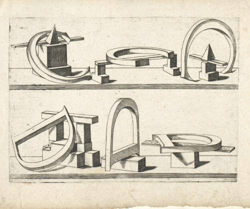 Stephan Michelspacher, Antiqua Capitals, early 17th century. Engraving. “Die Buchstaben in perspekti