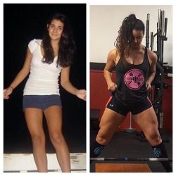 thickerandthicker:  “I built this”@ginahalfwolf and her epic transformation through powerlifting  Her body &ldquo;after&rdquo; is bangin