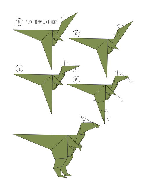 wikihow - Rawr - Origami Dinosaur!And 2 More Ways to Make an...