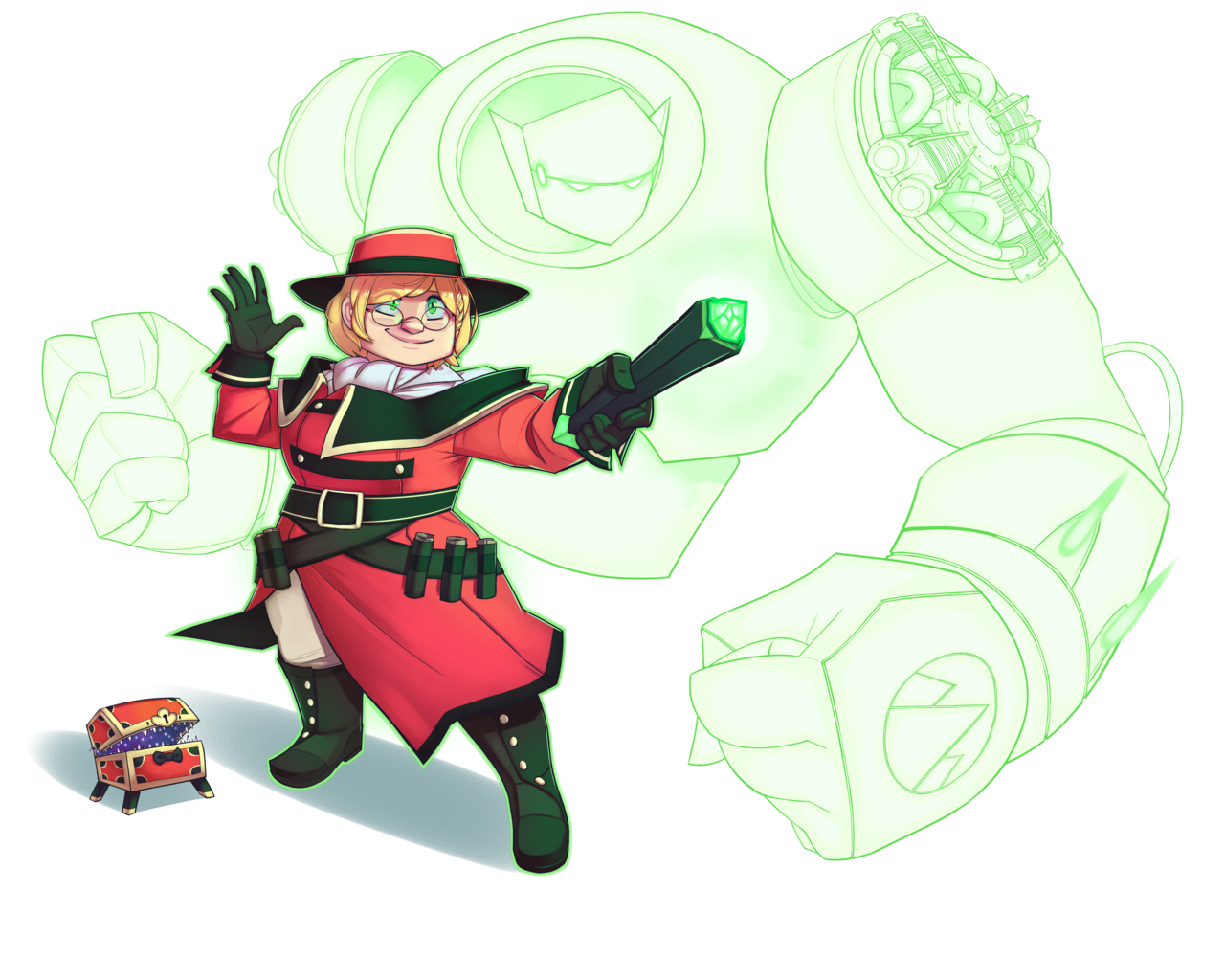 dansome0203:Dork-mom wizard with her jojo-stand spell and her pet mimic…. ready