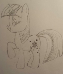 ask-confident-fluttershy:   (Last thing I’ll post tonight of traditional art. I didn’t re trace in ink because twi’s cutie mark was such a pain! Anyway hope you like. Leave some feedback if you guys want me to do these every once in a while as a