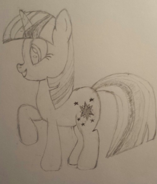 ask-confident-fluttershy:   (Last thing I’ll post tonight of traditional art. I didn’t re trace in ink because twi’s cutie mark was such a pain! Anyway hope you like. Leave some feedback if you guys want me to do these every once in a while as a