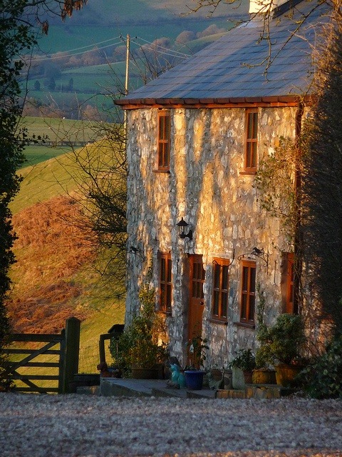 thevoyaging: “ Sunset Cottage, Llansilin, Wales photo via elizabeth ”
