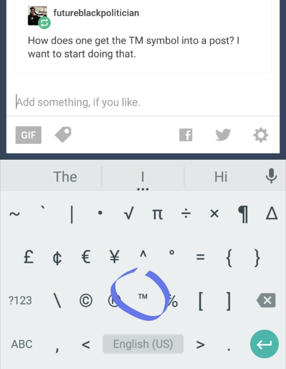 fallingforkonoha:  I’m using Google keyboard @futureblackpolitician