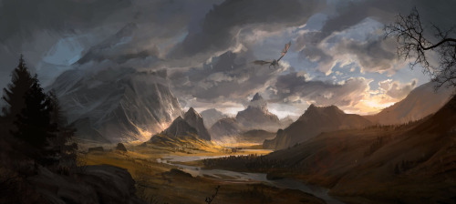 cinemagorgeous:  Tributes to the beautiful world of SKYRIM by artist Michal Kus. 