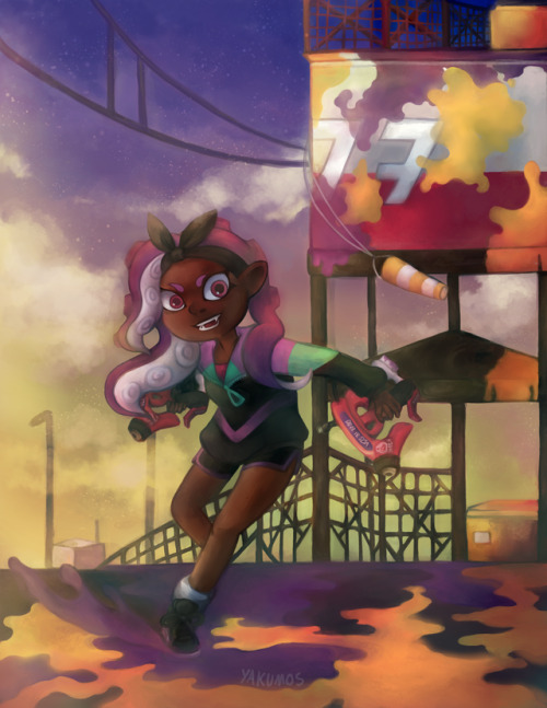 my part for the octo-love zine! i just made up this character for the zine, so they dont have a name