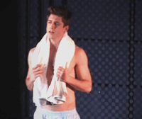 For the first time in forever, nothing's in my way — If you don't have a GIF  of a shirtless Aaron Tveit...
