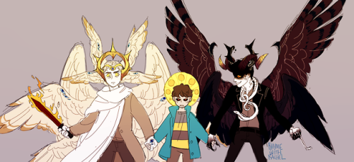 rhymewithrachel: Just your classic angel, demon, and antichrist