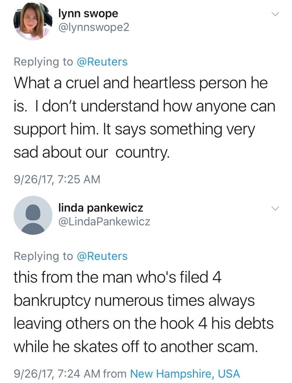 odinsblog:  Wow. Donald jackass Trump really does not care about anyone who isn’t