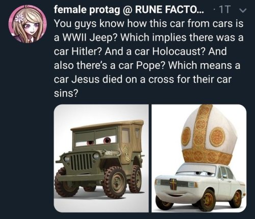 candygarnet: someoneintheshadow456:Jeepsus  Jesus Chrysler