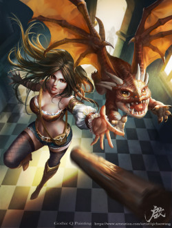 art-of-cg-girls:  Dragon training by Qichao Wang 