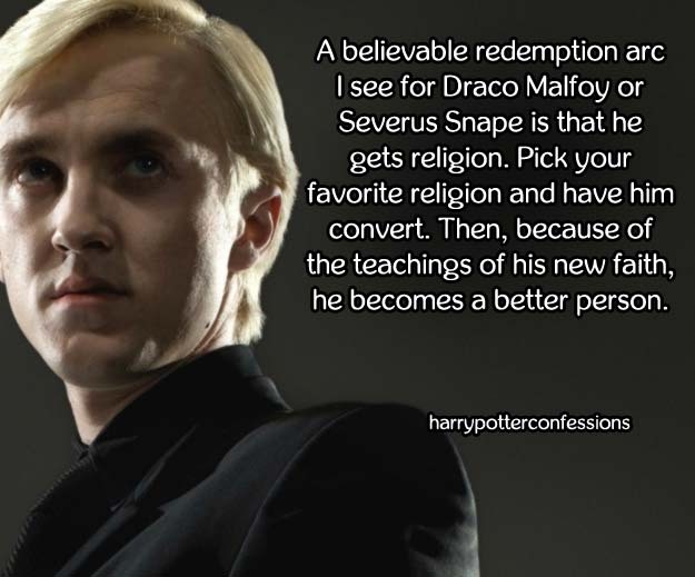 Harry Potter Confessions A Believable Redemption Arc I See For Draco Malfoy Harry Potter Confessions A Believable Redemption Arc I See For Draco Malfoy