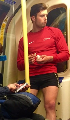 streethunk:  Caught short on the tube.  Please submit your hotties at:  http://streethunk.tumblr.com/submit 
