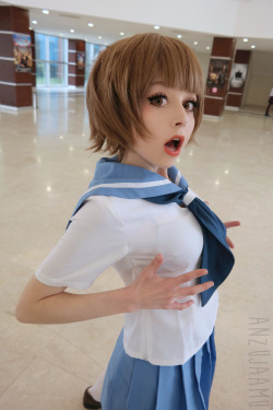 23ourica:  anzujaamu:    “That Ryuko, she’s got a great rack! My whole family was talking about them! So don’t be embarrassed and GET NAKEEEEEEEEED!”    cosplay game too strong  &lt; |D’‘‘