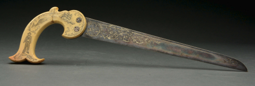 ltwilliammowett:Scrimshaw hand saw, signed with the name Wheatley Carlisle, 19th century Certainly m