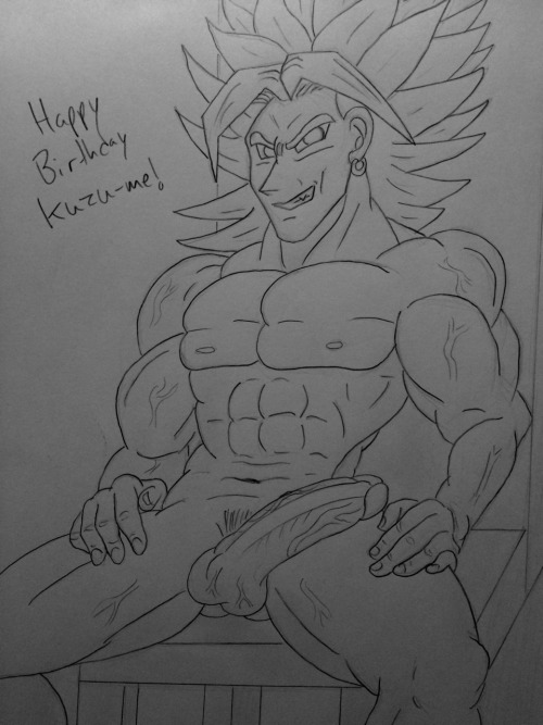 lairofdoom: special birthday gift for @kuzu-me (also check out her lewd blog @zako-me) of Broly the