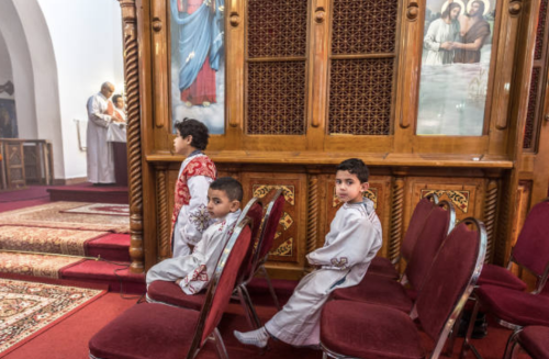 Christian Copts attend Sunday Mass in Amman, on March 24, 2019.> Photos: Dominika Zarzycka.