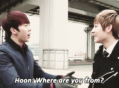 sunieekiss-deactivated20140313:  when hoon meets a foreigner kevin. 