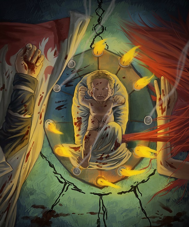 youngjusticer:  The things (loving) parents do for their child. Sacrifice, by kyubisharingan.