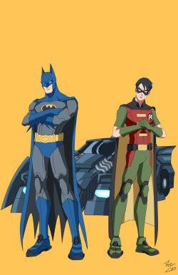 gothamart:  Batman + Robin by phil-cho 