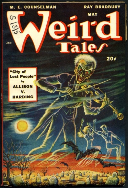 talesfromweirdland:‪Weird Tales covers from the 1940s/50s by Matt Fox. His work had a distinctive st