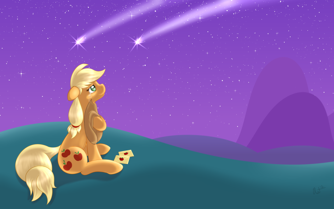 ratofdrawn:  Applejack’s parents were in the episode, after all. *sad smile*  Reblogging